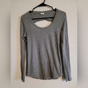 PINK Victoria's Secret Grey Long Sleeve Top, M